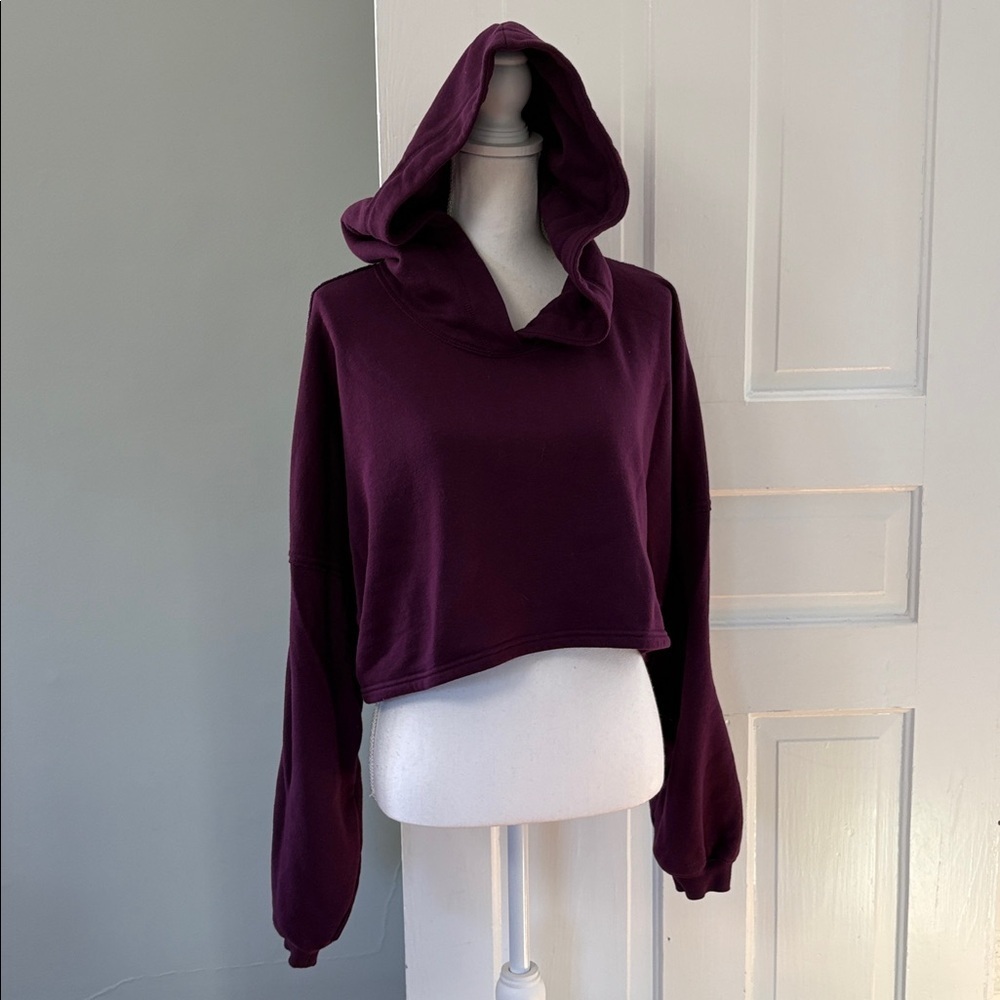 Savage X Fenty Purple Cropped Hoodie Sweatshirt size 1X